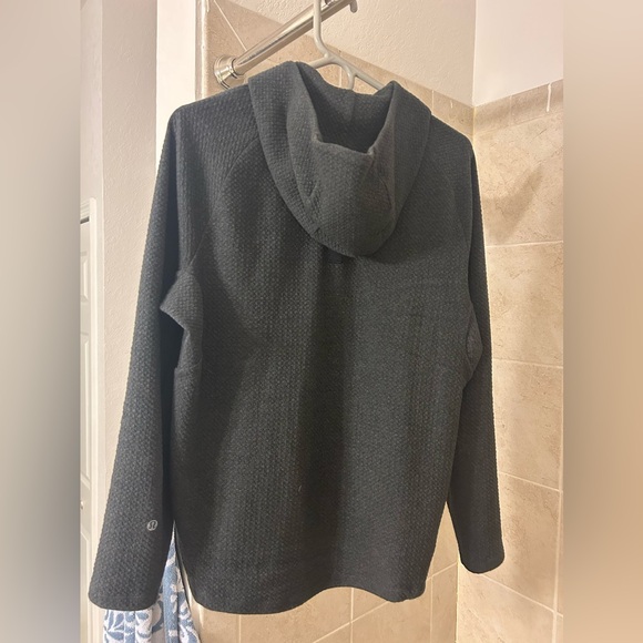 Lululemon at ease hoodie blk/heathered blk size small - Picture 2 of 6